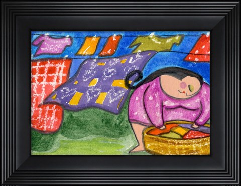 Framed Big Diva Laundry Day Print