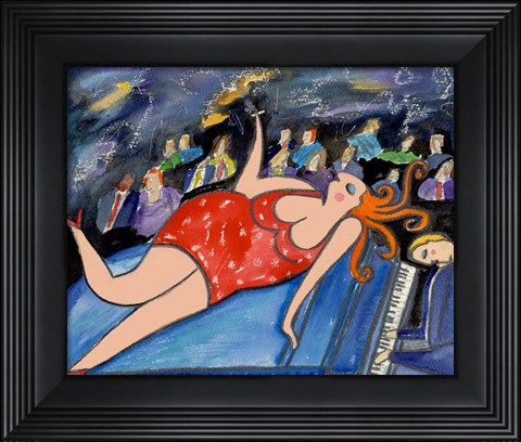 Framed Big Diva Lounge Singer Print