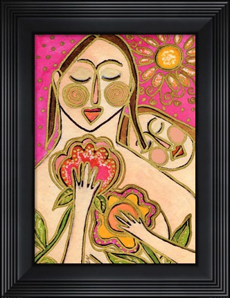 Framed Big Diva Love&#39;s Secret Flowers Print