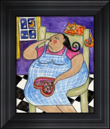 Framed Big Diva Loves Chocolates Print