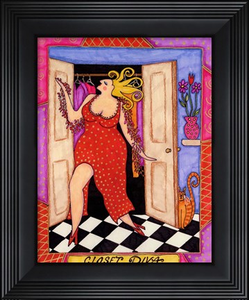 Framed Big Diva Out Of The Closet Print