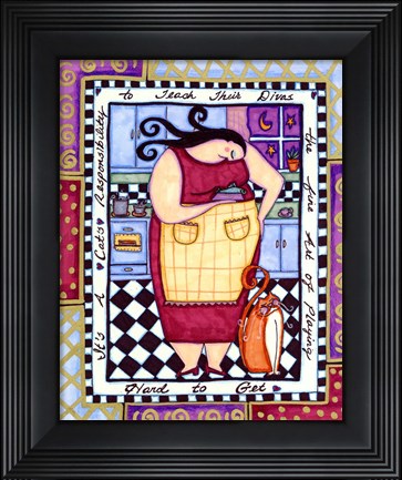 Framed Big Diva Playing Hard To Get Print
