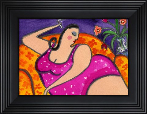 Framed Big Diva Smoking Print
