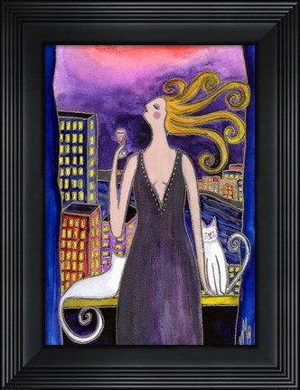 Framed Big Diva Toast Of The Town Print