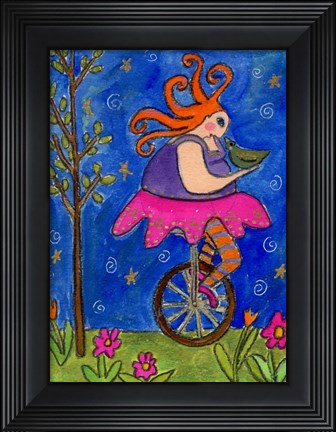 Framed Big Diva Unicycle Print