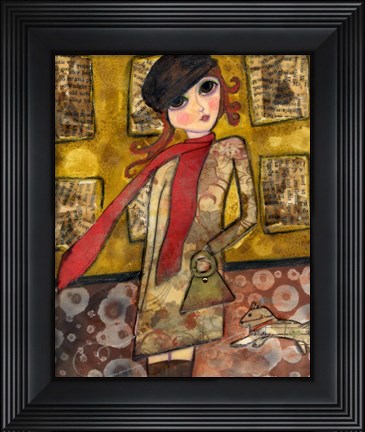 Framed Big Eyed City Girl Print