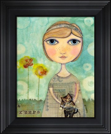Framed Big Eyed Girl 4 Keeps Print