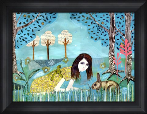 Framed Big Eyed Girl Dreamstate Print