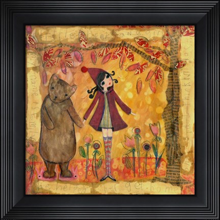Framed Big Eyed Girl He Helped Her Get Back Home Print