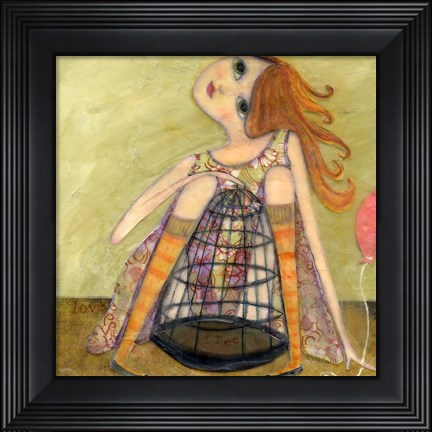 Framed Big Eyed Girl If You Love Something Print
