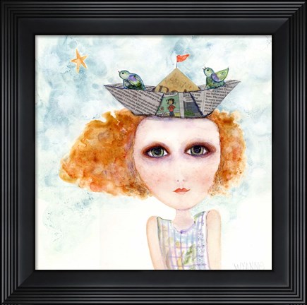 Framed Big Eyed Girl Life Is But A Dream Print