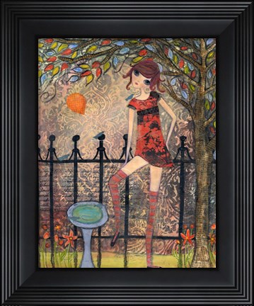 Framed Big Eyed Girl Maribella Print