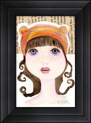 Framed Big Eyed Girl Maybe One Day Print