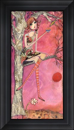 Framed Big Eyed Girl Muffin Tree Print