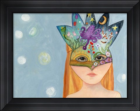 Framed Big Eyed Girl No One Can Ever Know Print