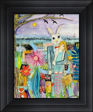 Framed Big Eyed Girl Promised Land Print