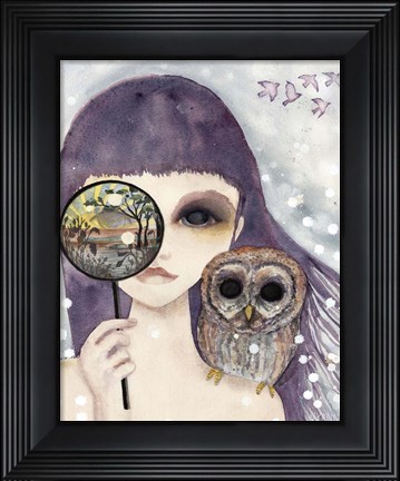 Framed Big Eyed Girl See Print
