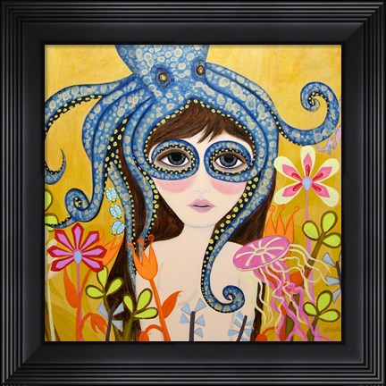 Framed Big Eyed Girl She Can See Clearly Now Print