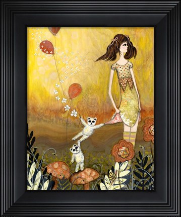 Framed Big Eyed Girl She Doesn&#39;t Want To Play Print