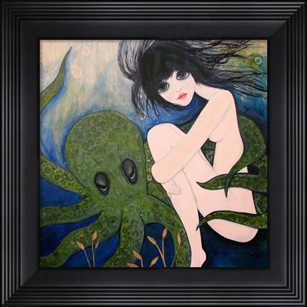 Framed Big Eyed Girl She Wants To See New Things Print