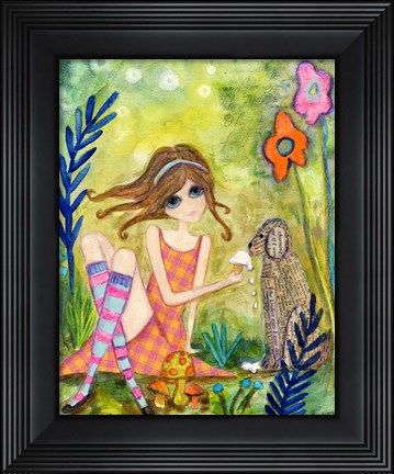 Framed Big Eyed Girl The Charmer Print