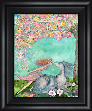 Framed Big Eyed Girl The Promise Print
