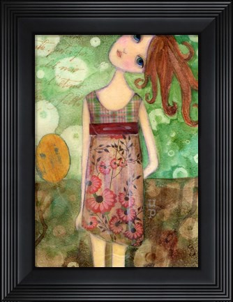 Framed Big Eyed Girl Up Print