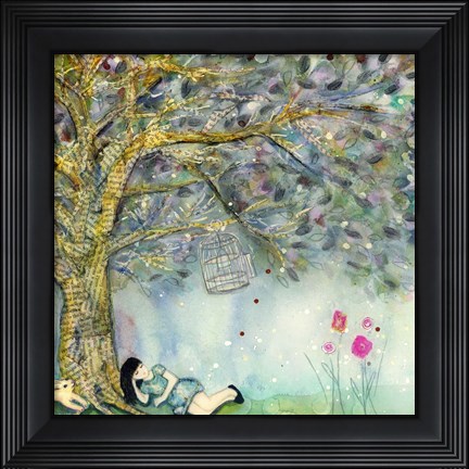 Framed Big Eyed Girl Worth The Wait Print