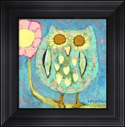 Framed Blinded By The Light Owl Print