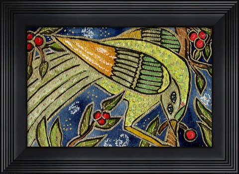 Framed Cherry Bird Print