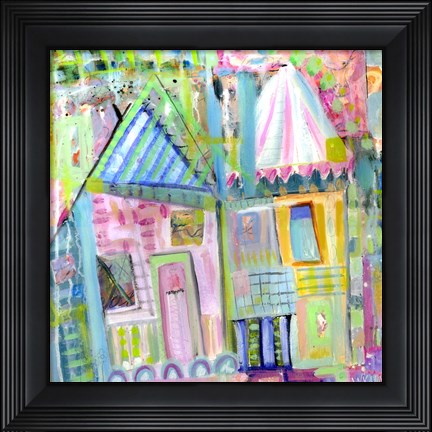 Framed Downtown Houses Print