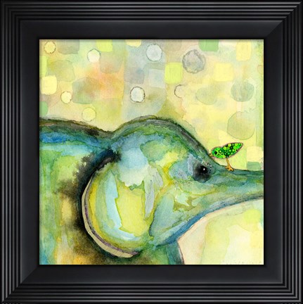 Framed Eye To Eye Elephant Print