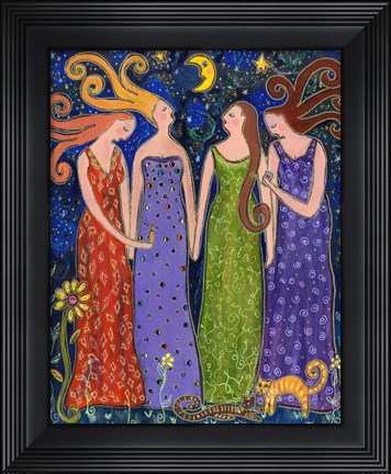 Framed Four Big Diva Friends Print