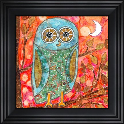 Framed Funky Little Owl Print