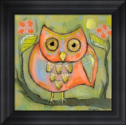 Framed Love Shy Owl Print
