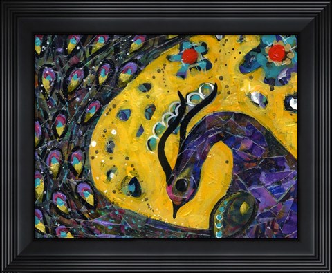 Framed Peacock Dance Print