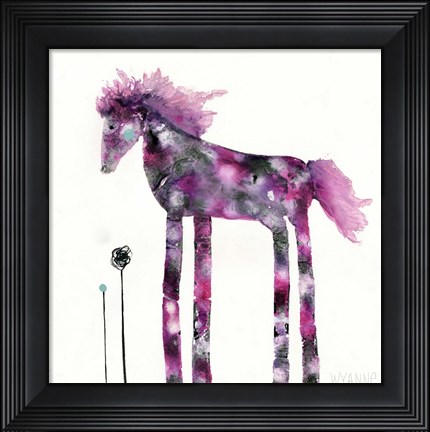Framed Pink Painted Pony Print