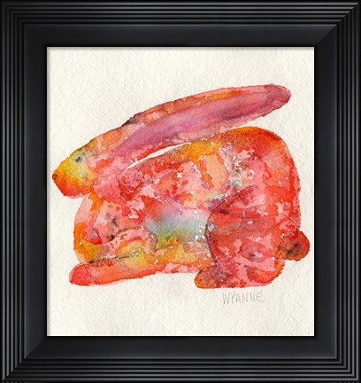Framed Red Rabbit Print
