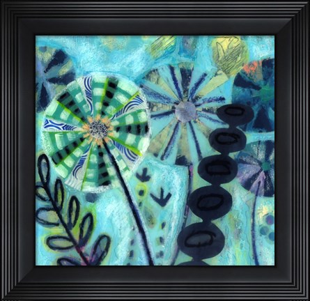 Framed Retro Flowers Print