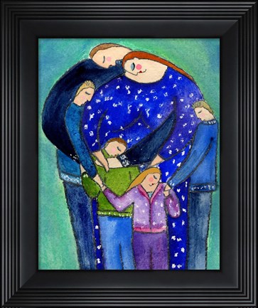 Framed Three Boys &amp; A Girl Family Big Diva Print