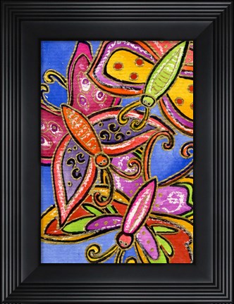 Framed Three Butterflies Print