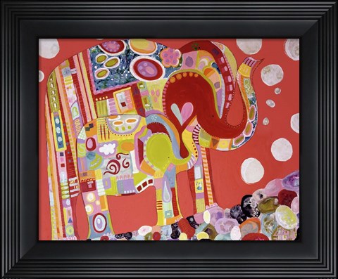 Framed Two Elephants Print