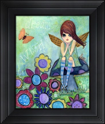 Framed Wish Dream Be Fairy Print