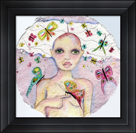 Framed Butterfly Girl Print