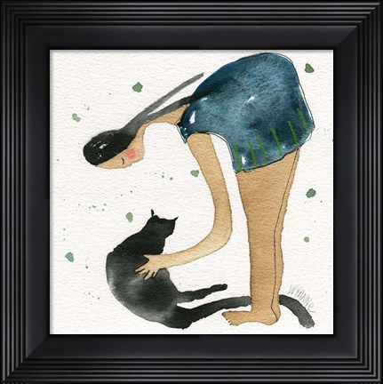 Framed Big Diva Cat Scratch Print