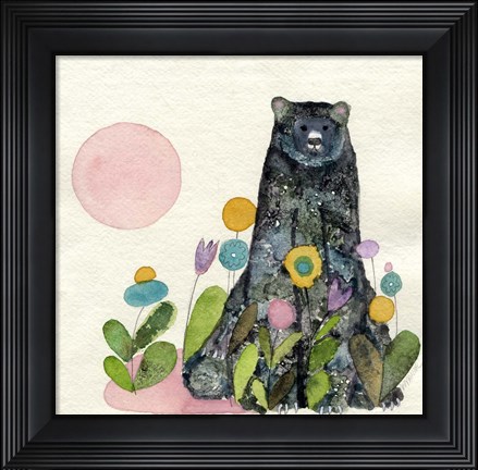 Framed Garden Bear Print