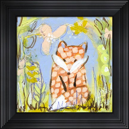 Framed Fox in the Brambles Print