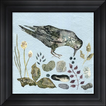 Framed Fallen Blueberries Print