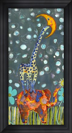 Framed Kiss The Moon Print