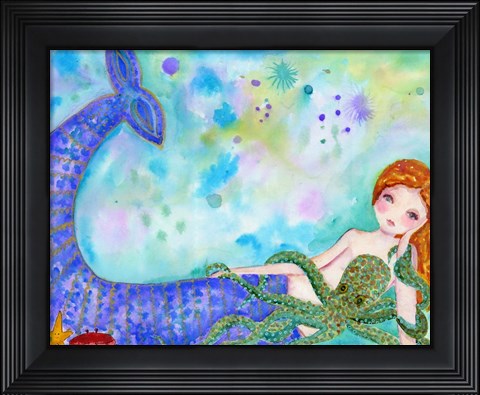 Framed Mermaid Besties Print